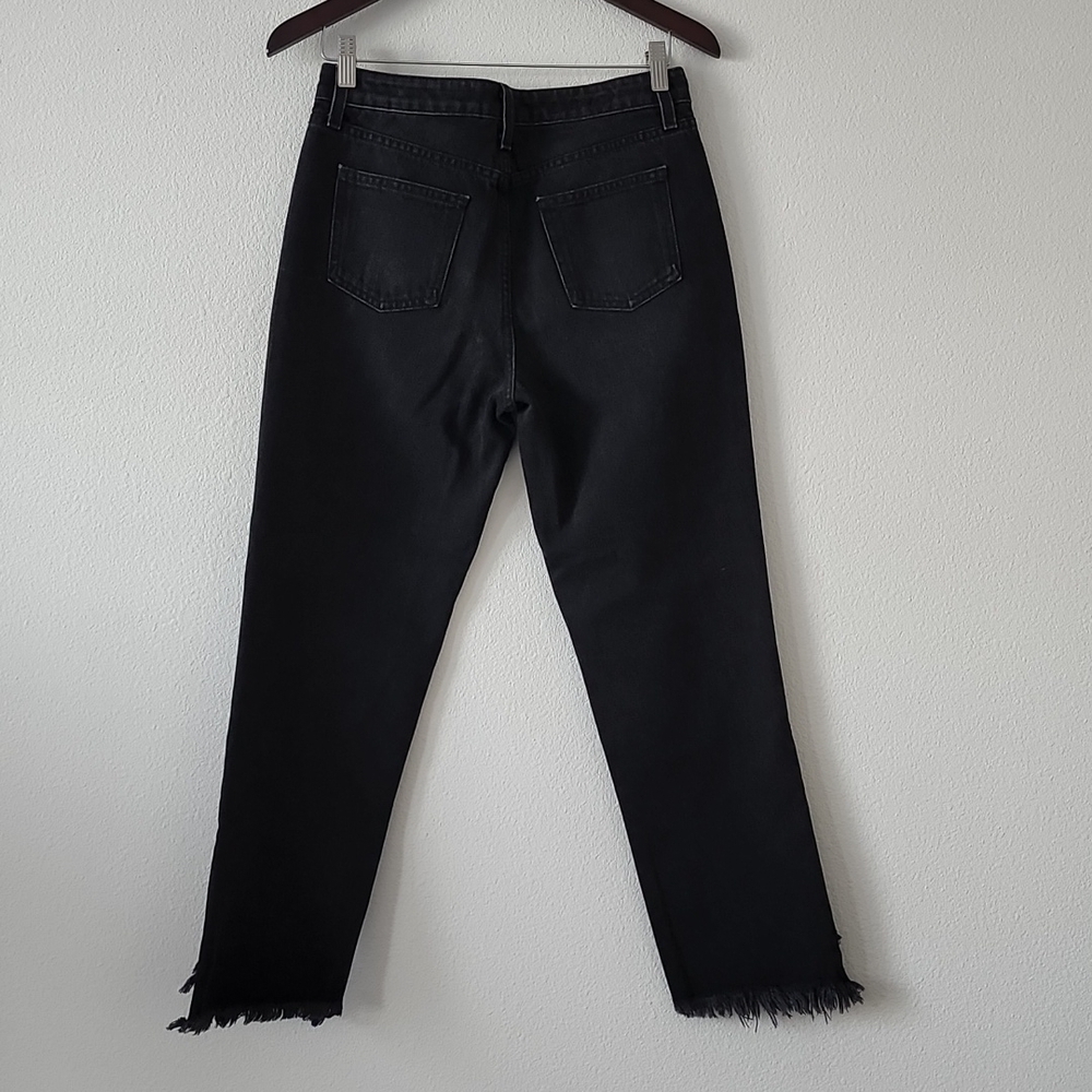 Carmar black studded jeans frayed hem Bikercore - Picture 9 of 12